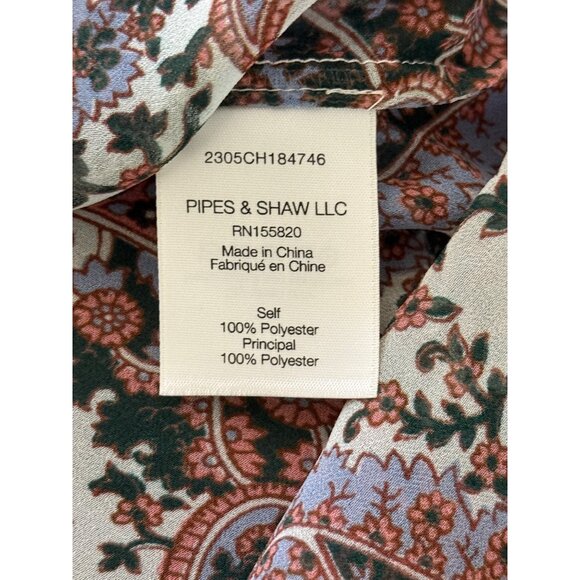 Veronica Beard Lowell Blouse Paisley Top V-Neck 3/4 Sleeves Womens Size 00 - Picture 6 of 9